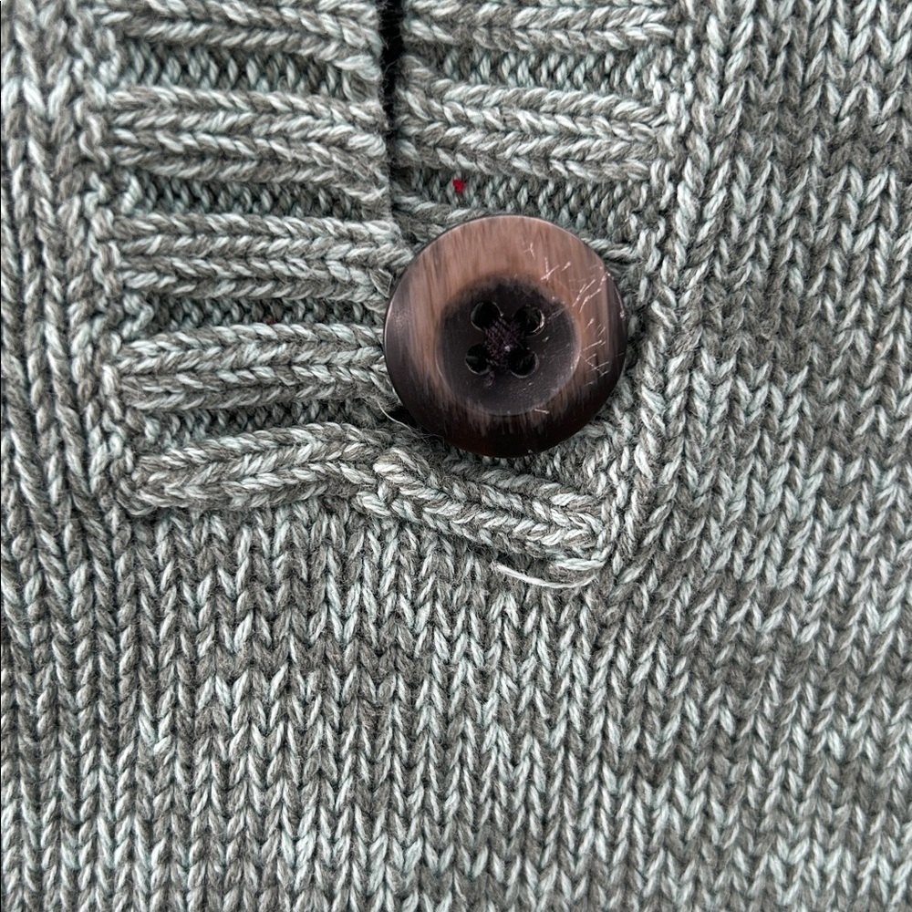Vintage Eddie Bauer Marled Heavy Weight Knit CabinCore Button Neck Sweater - Picture 6 of 6